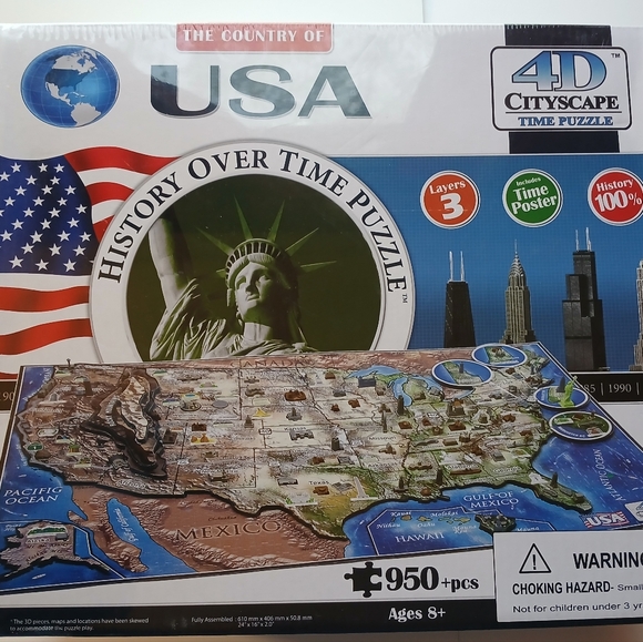 Other - History Over Time Puzzle USA New With Plastic Wrapping